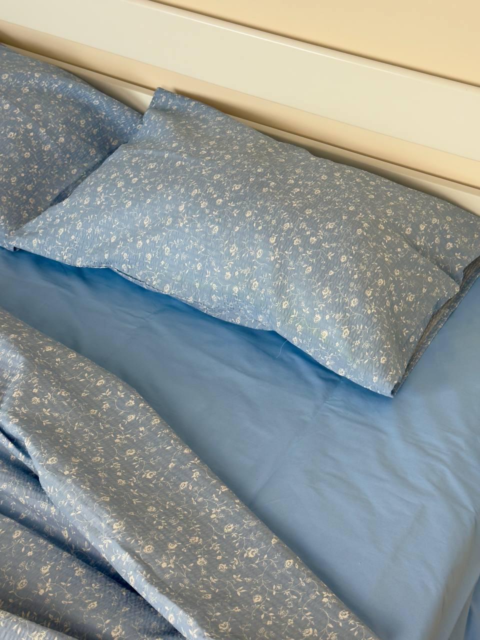 Набор постельного белья полуторный Ранфорс жатка Премиум 150х210 см
