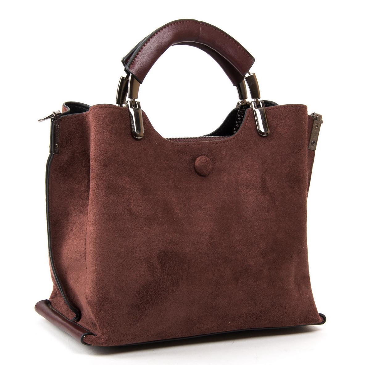 Женская сумка из замша Fashion 3807 Кофейный - фото 1