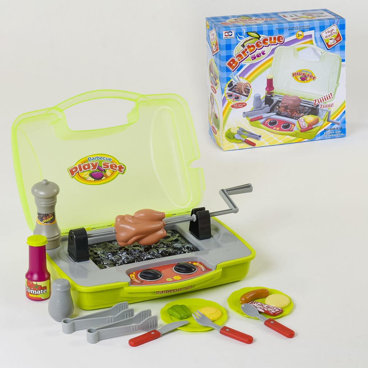 Ігровий набір Xiong Cheng Barbecue Set Гриль в кейсі світлові/звукові ефекти (G_008-51А) - фото 4 Ігровий набір Xiong Cheng Barbecue Set Гриль в кейсі світлові/звукові ефекти (G_008-51А) - фото 4