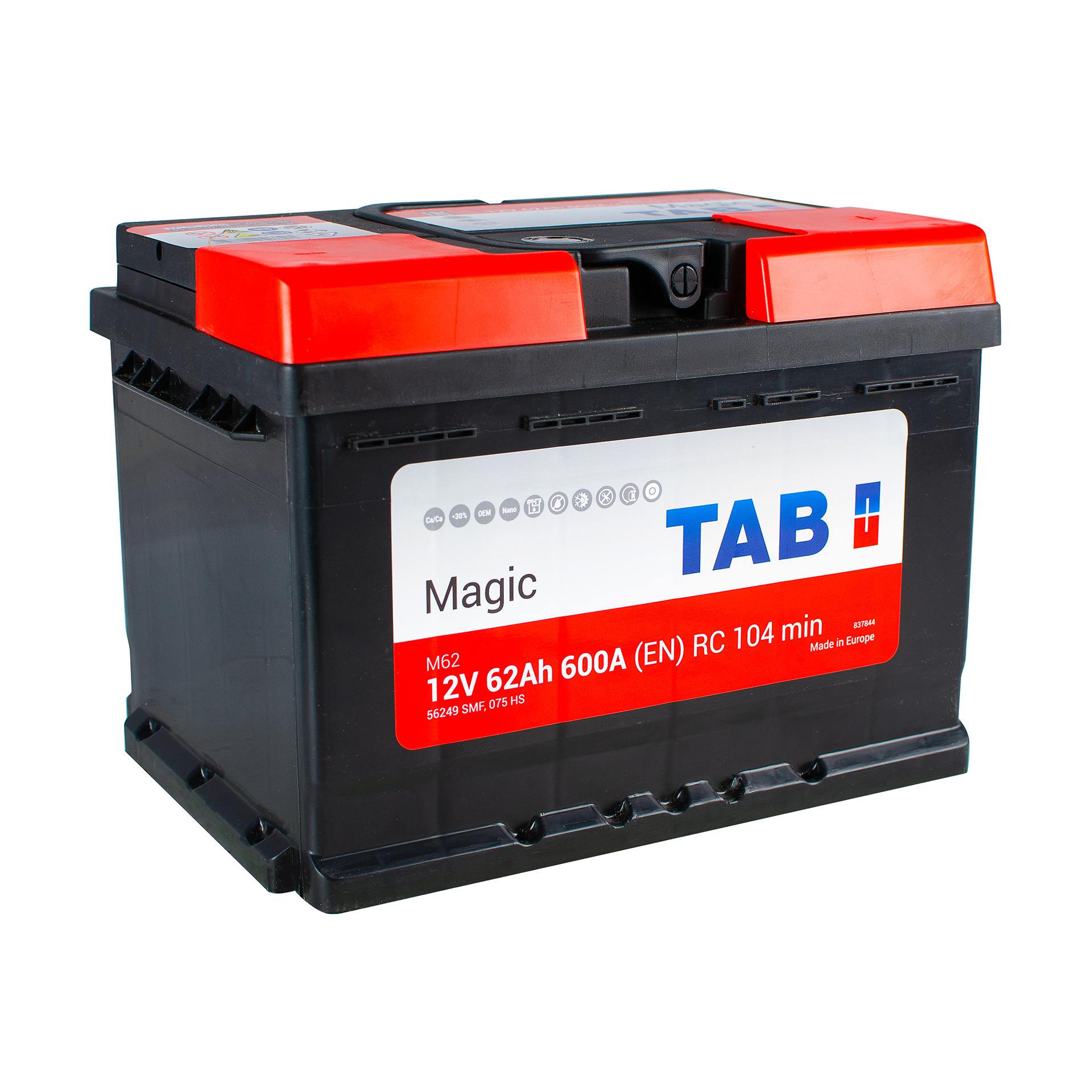 Аккумулятор Tab Magic 0 Euro 62 Ah/12 V - фото 1