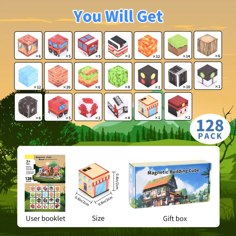 Конструктор магнітний Minecraft Пожежники на магнітах 128 шт. (2738122093) - фото 2 Конструктор магнітний Minecraft Пожежники на магнітах 128 шт. (2738122093) - фото 2