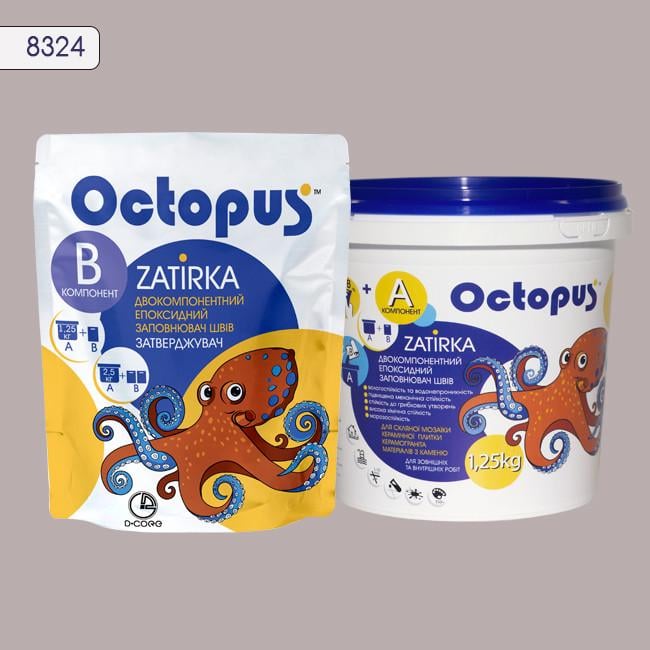 Затирка для плитки Octopus Zatirka 8324 епоксидна 1,25 кг