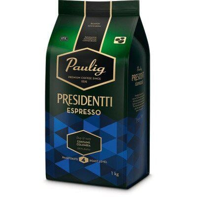 Кофе в зернах Paulig Presidentti Espresso 1 кг (P11890)