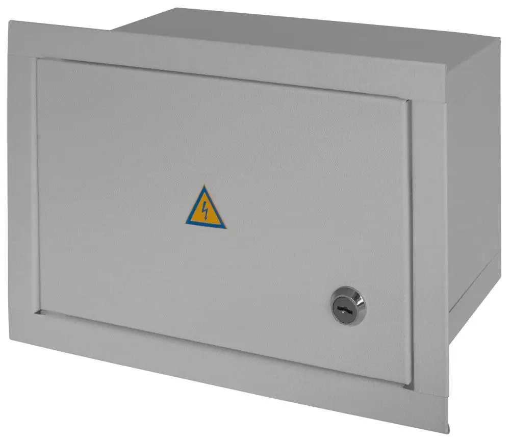 Щит розподільний E.NEXT e.mbox.stand.w.08.z 8 модулів IP31 вбудований із замком металевий 165х185х105 мм (s0100149)