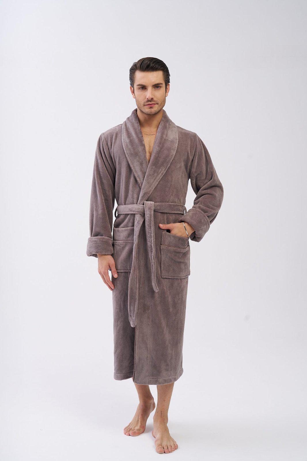 Халат мужской Nusa 1233 хлопок/бамбук toupe XXXL Бежевый (2000022283304)