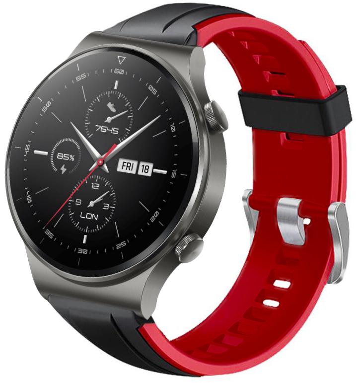 Ремешок Coholl для Huawei Watch GT 2 Pro Black/Red (23349-44)