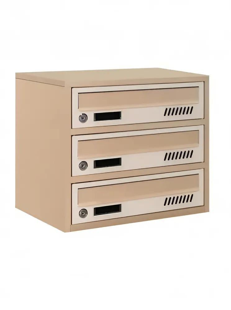 Почтовый ящик с декоративной перфорацией Галиндустрия E2-03-А металлический на 3 квартиры 390x250x345 мм Бежевый (150-119-000004686) Почтовый ящик с декоративной перфорацией Галиндустрия E2-03-А металлический на 3 квартиры 390x250x345 мм Бежевый (150-119-000004686)