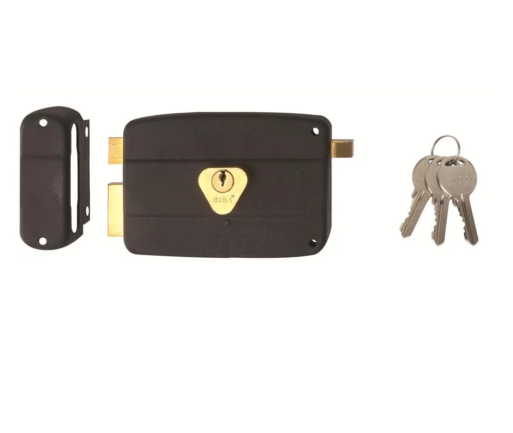 Замок накладний Siba 10007/F B 70 мм із засувкою (10007/F No14)