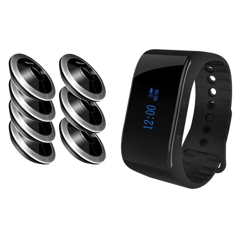 Система виклику персоналу POS Vector Willard Kit пейджер-годинник/7 кнопок (kit-willard-7pcs)