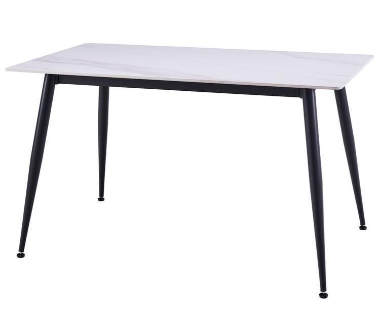 Стіл кухонний прямокутний Vetro Magnit 130х70 см Loft Олимпо Вайт/Чорний
