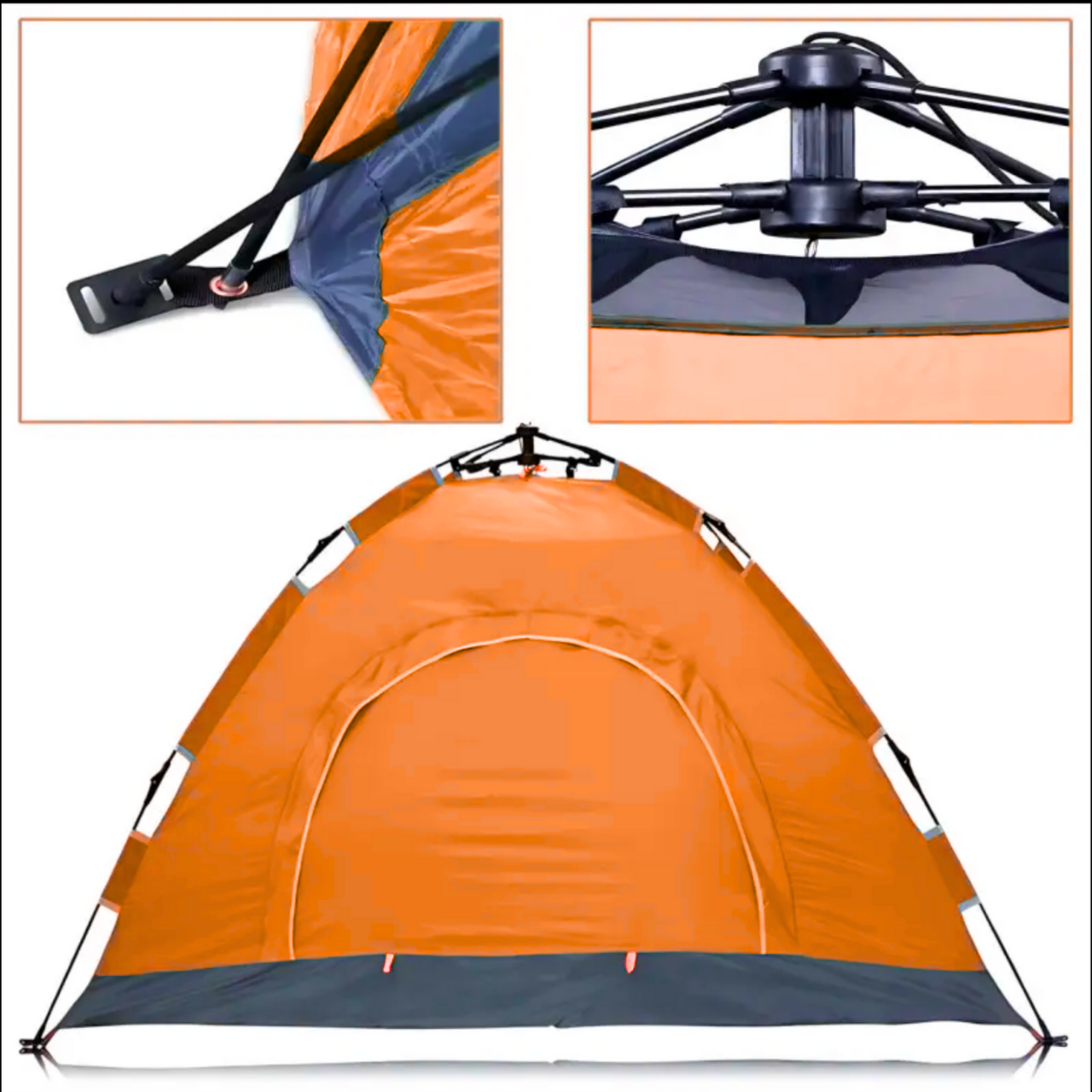 Палатка-трансформер туристическая самораскладная 200х150х115 см Оранжевый (1945578100) - фото 5 Палатка-трансформер туристическая самораскладная 200х150х115 см Оранжевый (1945578100) - фото 5