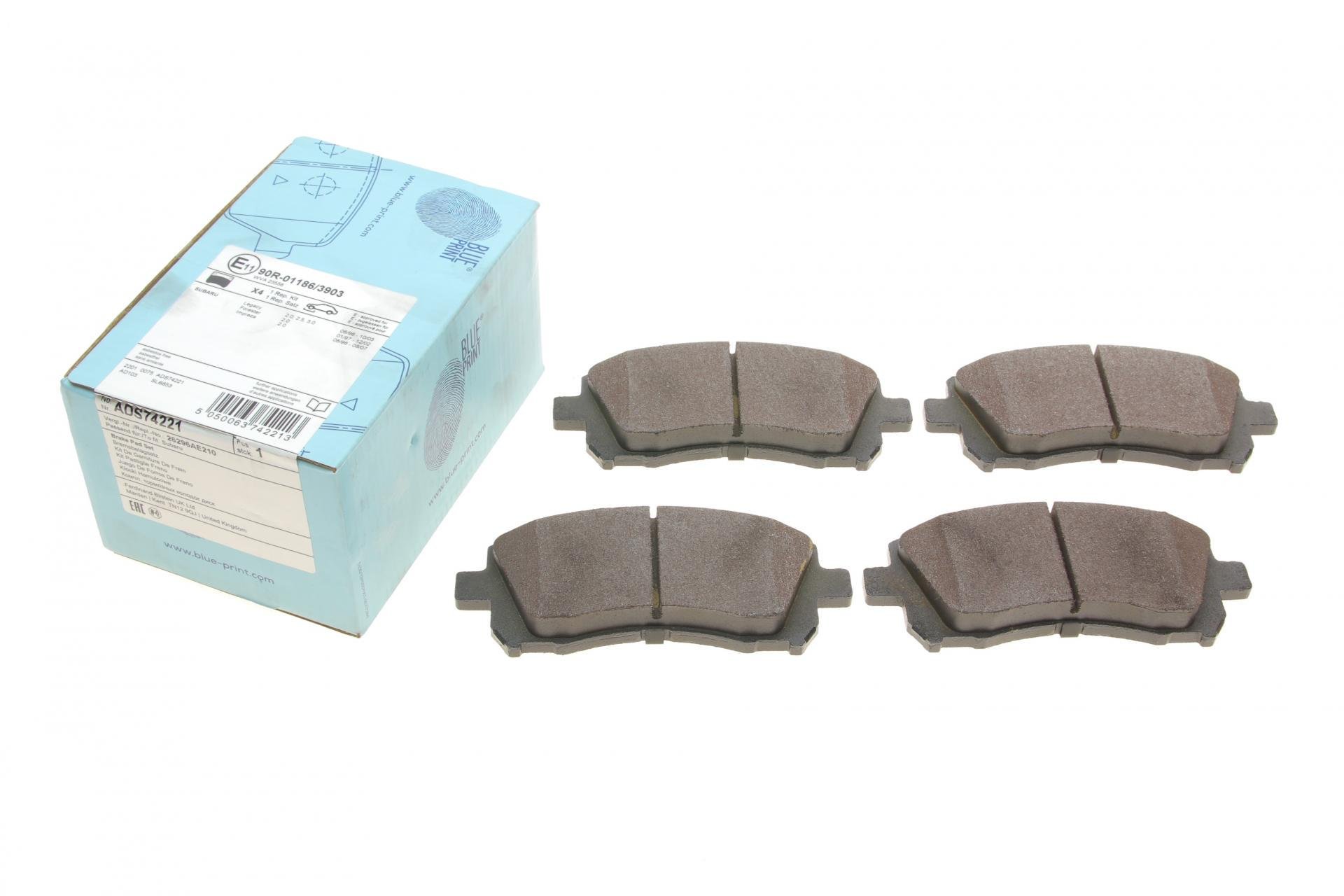 Колодки гальмівні передні BLUE PRINT ADS74221 Subaru Forester/Outback 97-03/Impreza 92-/Legacy 89-03