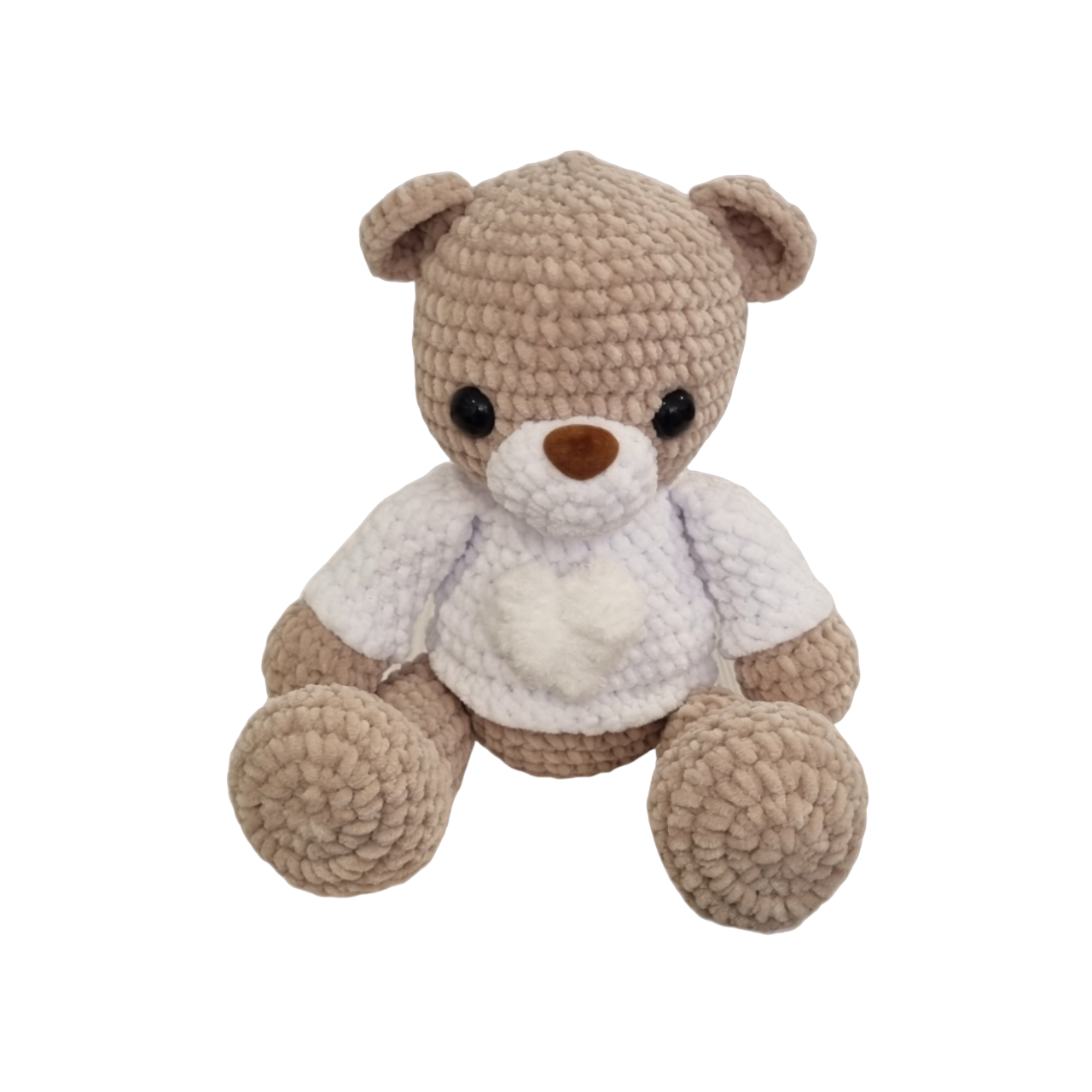 Мягкая игрушка вязаная медвежонок в свитере 27 см (01_P0502022178)