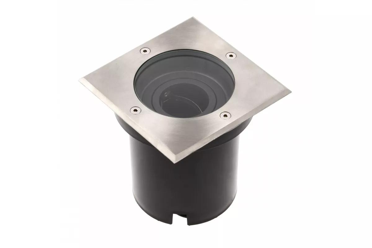 Грунтовый светильник квадратный GTV BETA-K GU10 IP67 инокс с регулировкой (27684994)