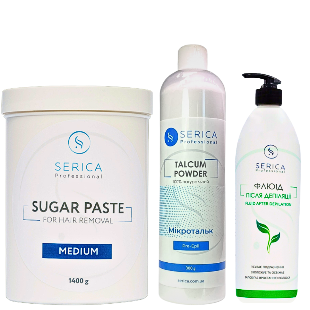Набор для депиляции Serica Professional сахарная паста 1400 г/тальк/флюид (SN-Pro8)