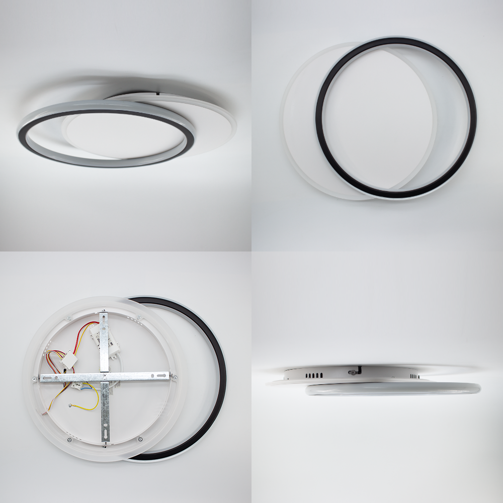 Люстра ESLLSE STANDART 2R с пультом 65 Вт 485x410x50 мм Черно-белый (10605) - фото 7 Люстра ESLLSE STANDART 2R с пультом 65 Вт 485x410x50 мм Черно-белый (10605) - фото 7