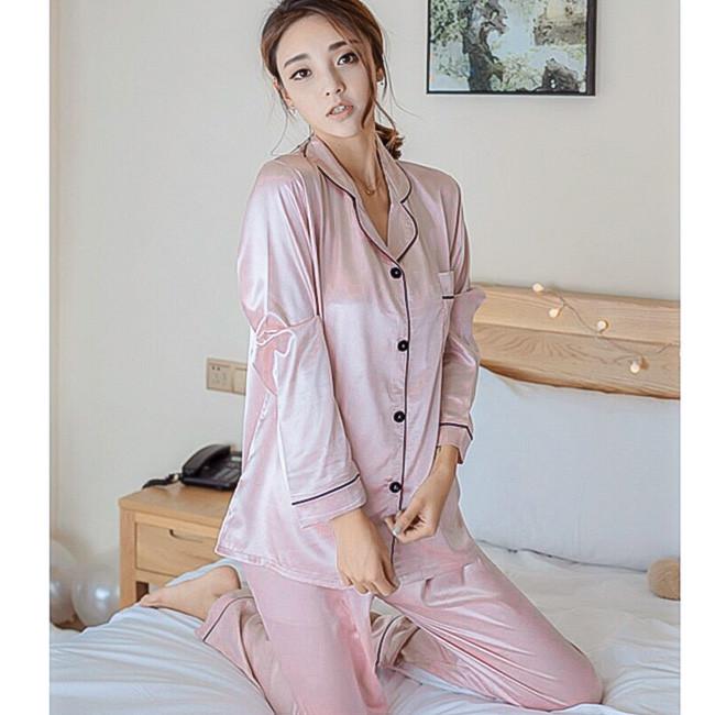 Атласная пижама костюм JULY'S SONG Фламинго XL Розовый (1727-2019) - фото 6 Атласная пижама костюм JULY'S SONG Фламинго XL Розовый (1727-2019) - фото 6