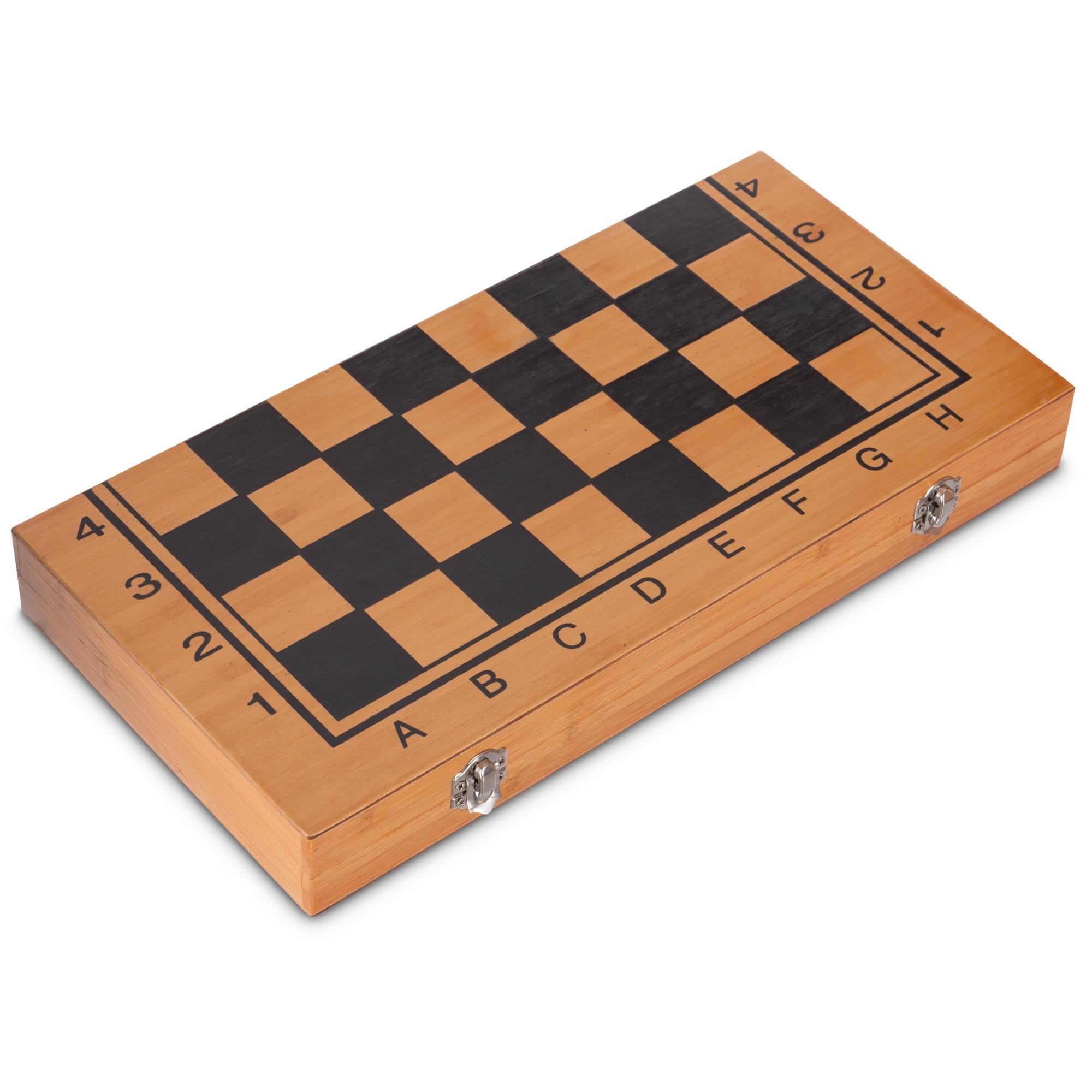 Набор настольных игр из бамбука SP-Sport 341-163 шахматы/шашки/нарды 40x40 см