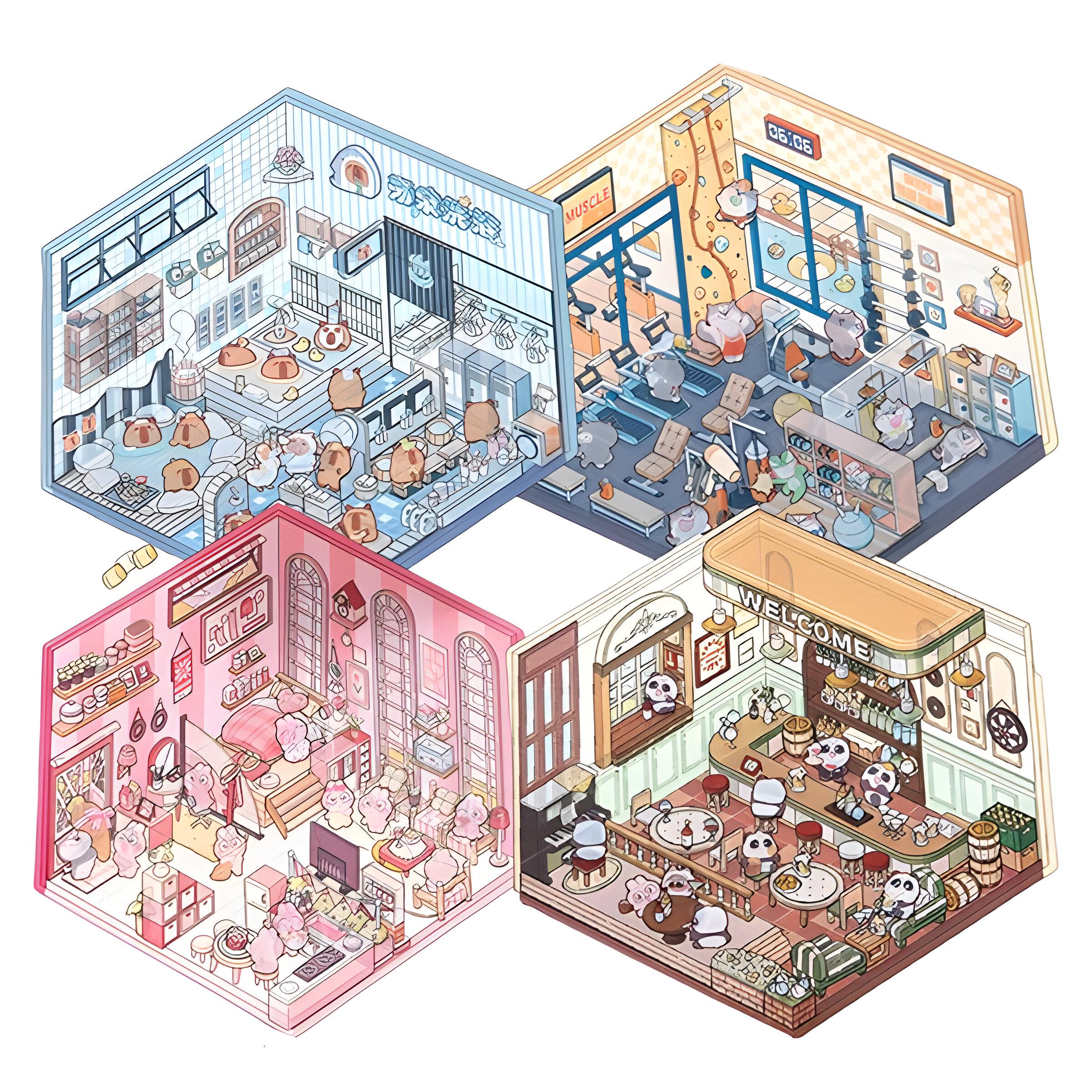 Набор 3D наклеек 4в1 румбокс разные цвета многоразовые (25-82) Набор 3D наклеек 4в1 румбокс разные цвета многоразовые (25-82)