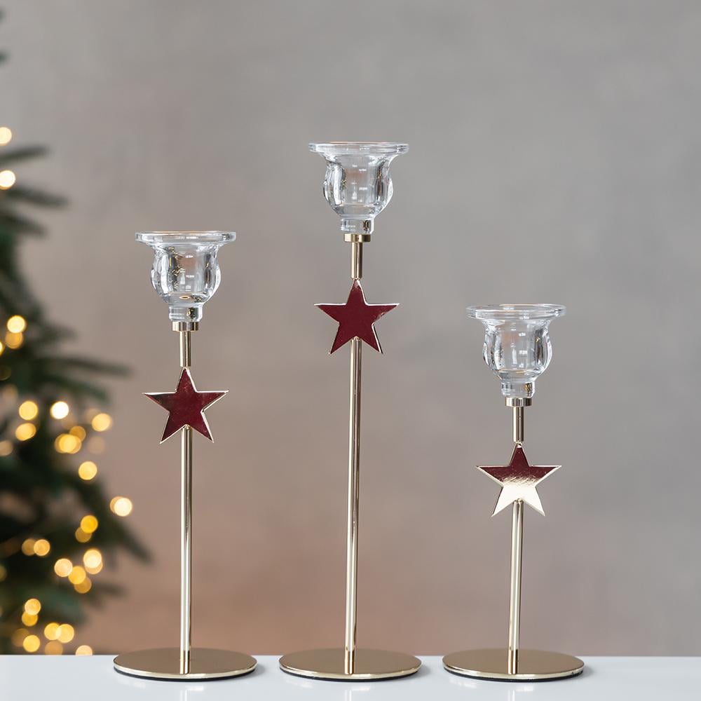 Набір підсвічників Зоряний вогонь 29,5 см 3 шт. (29919131)