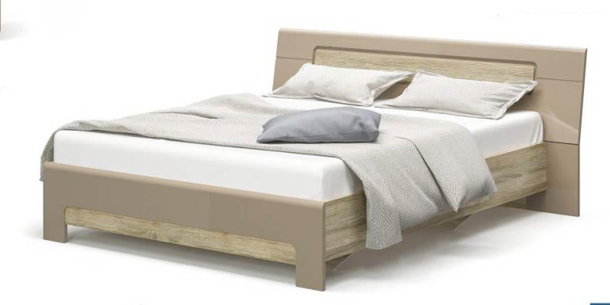 Кровать классическая Mebel Service Флоренс ламели 160х200 см Секвойя/Капучино Глянец Кровать классическая Mebel Service Флоренс ламели 160х200 см Секвойя/Капучино Глянец