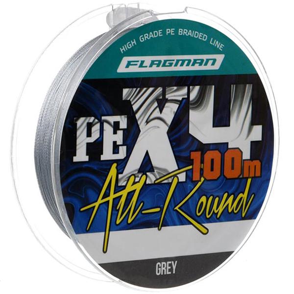 Шнур Flagman All-Round PE X-4 100 м 0,19 мм Grey (X4A1-019)