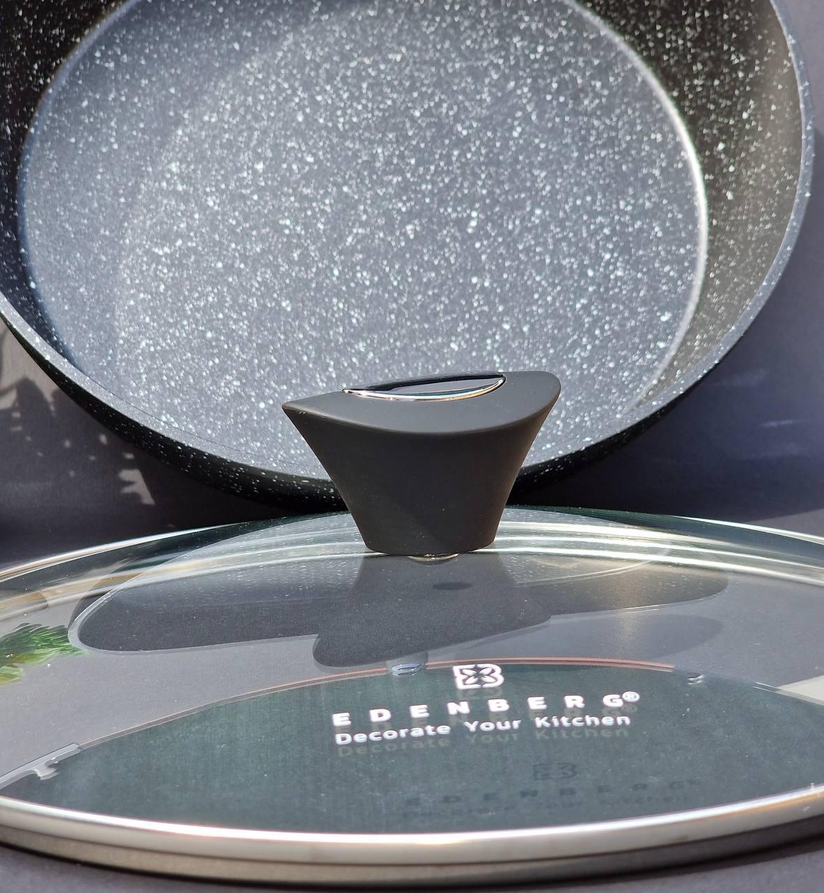 Сковорода Edenberg з мармуровим антипригарним покриттям та кришкою 20 см 1,2 л (EB-5713) - фото 6