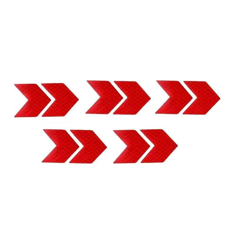 Наклейки світловідбивні сигнальні Стрілки для автомобіля 10 шт. Червоний (2789190698)