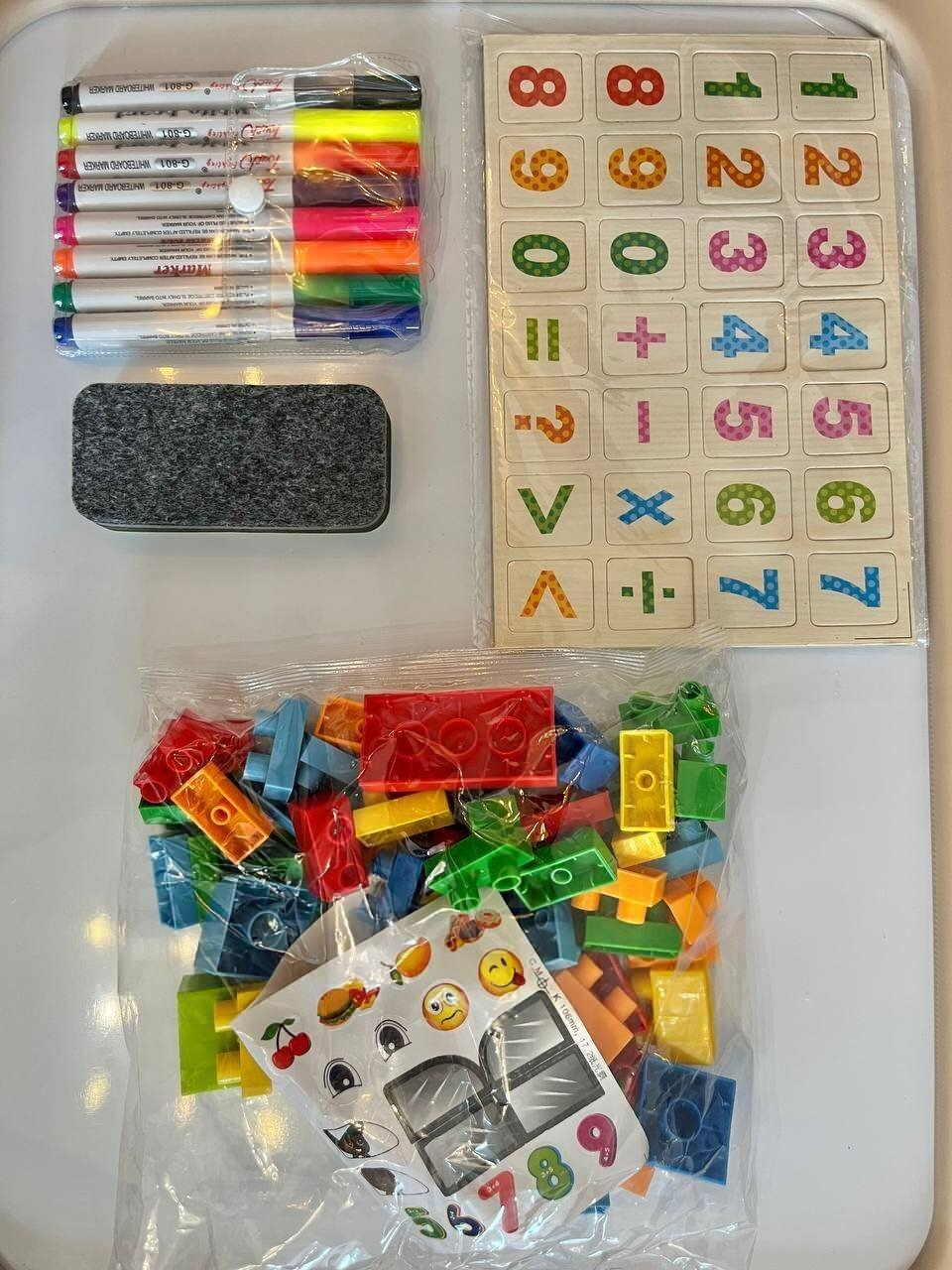 Мольберт детский двухсторонний Lumpurini Missi Vario Comodo со стулом/с конструктором/магнитной доской для рисования (dfd44235) - фото 17