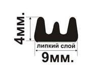 Ущільнювач для вікон та дверей STOMIL E-профіль 9х4 мм Білий - фото 4 Ущільнювач для вікон та дверей STOMIL E-профіль 9х4 мм Білий - фото 4