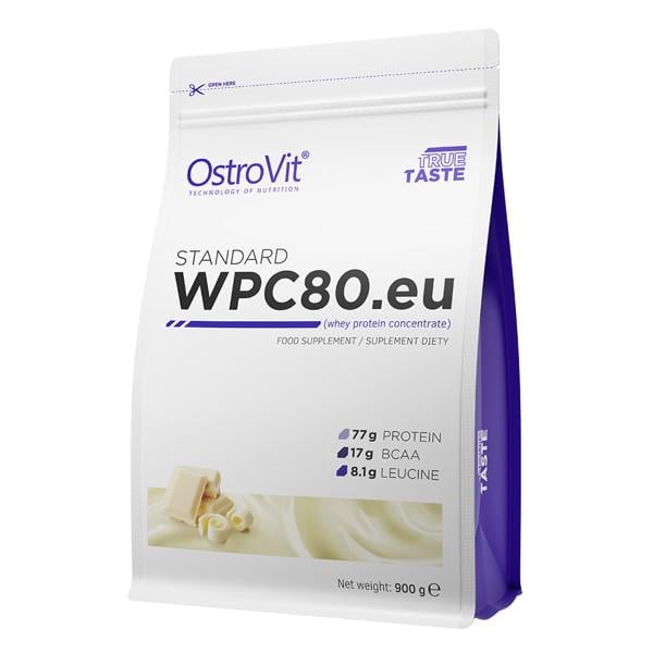 Протеин OstroVit Standard WPC80.eu 900 г Белый шоколад Протеин OstroVit Standard WPC80.eu 900 г Белый шоколад