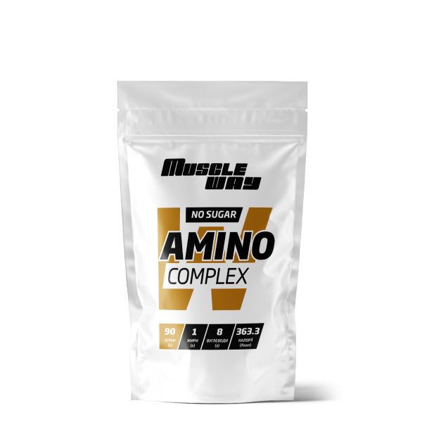 Аминокислотный комплекс MuscleWay AMINO COMPLEX низкокалорийный 90% белка на 12 порций 300 г Без вкуса (124-125-am-mw-rs300)