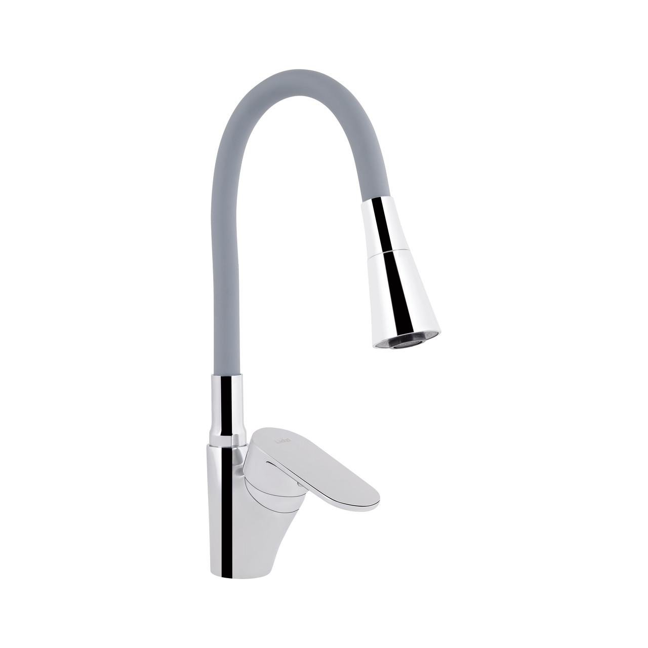 Смеситель для кухни Lidz Tani 007F3 с гибким изливом k40 Grey/Chrome (LDTAN007F3GCR31869)