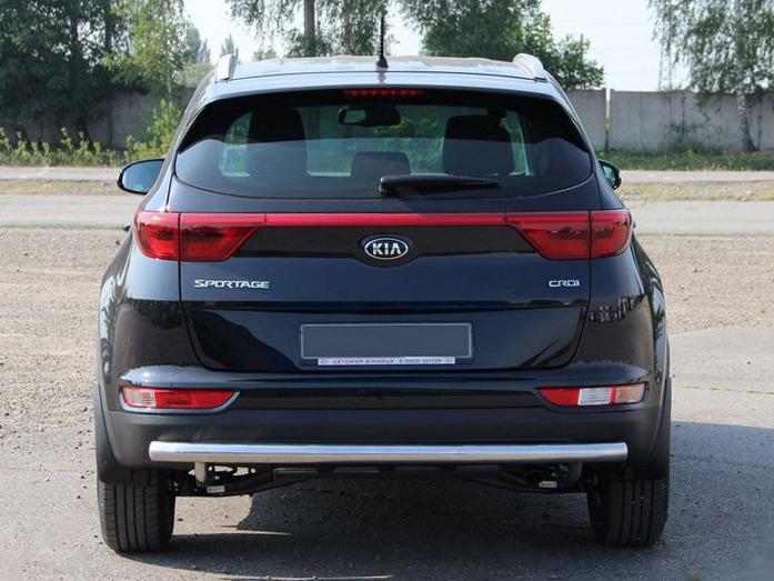 Задняя защита AK002 CAN для Kia Sportage 2015-2021 гг. нержавеющая сталь Хром