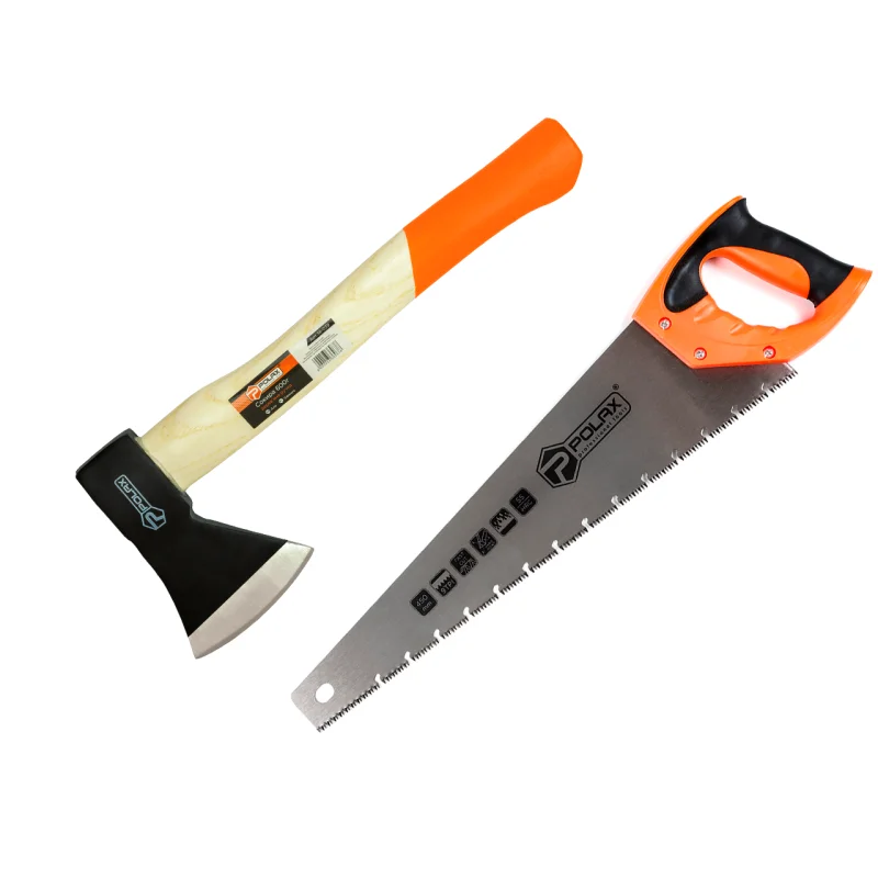 Набор Polax топор 600 г деревянная ручка и ножовка по мокрому дереву 450 мм (335-35) Набор Polax топор 600 г деревянная ручка и ножовка по мокрому дереву 450 мм (335-35)
