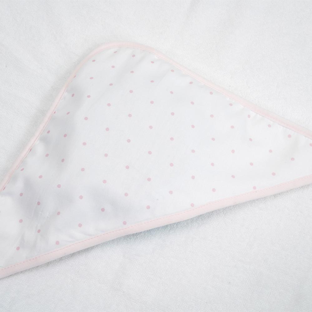 Полотенце уголок детское Sunnozy с капюшоном набор 75х75 см 2 шт. Розовый - фото 3