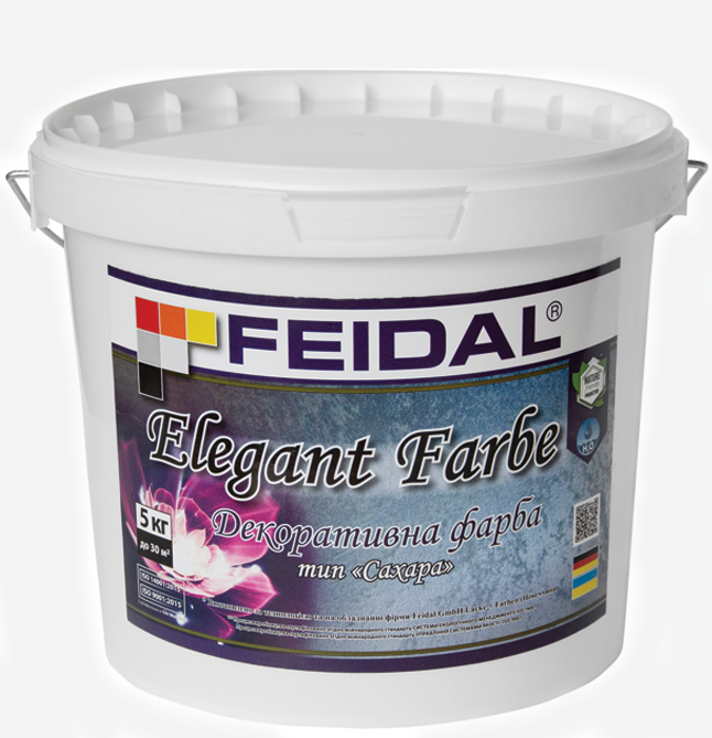 Краска декоративная Feidal Elegant Farbe 5 кг Белый - фото 1