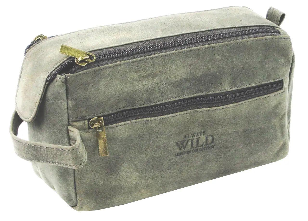 Борсетка чоловіча Always Wild шкіряна Сірий (1116tgh grey)