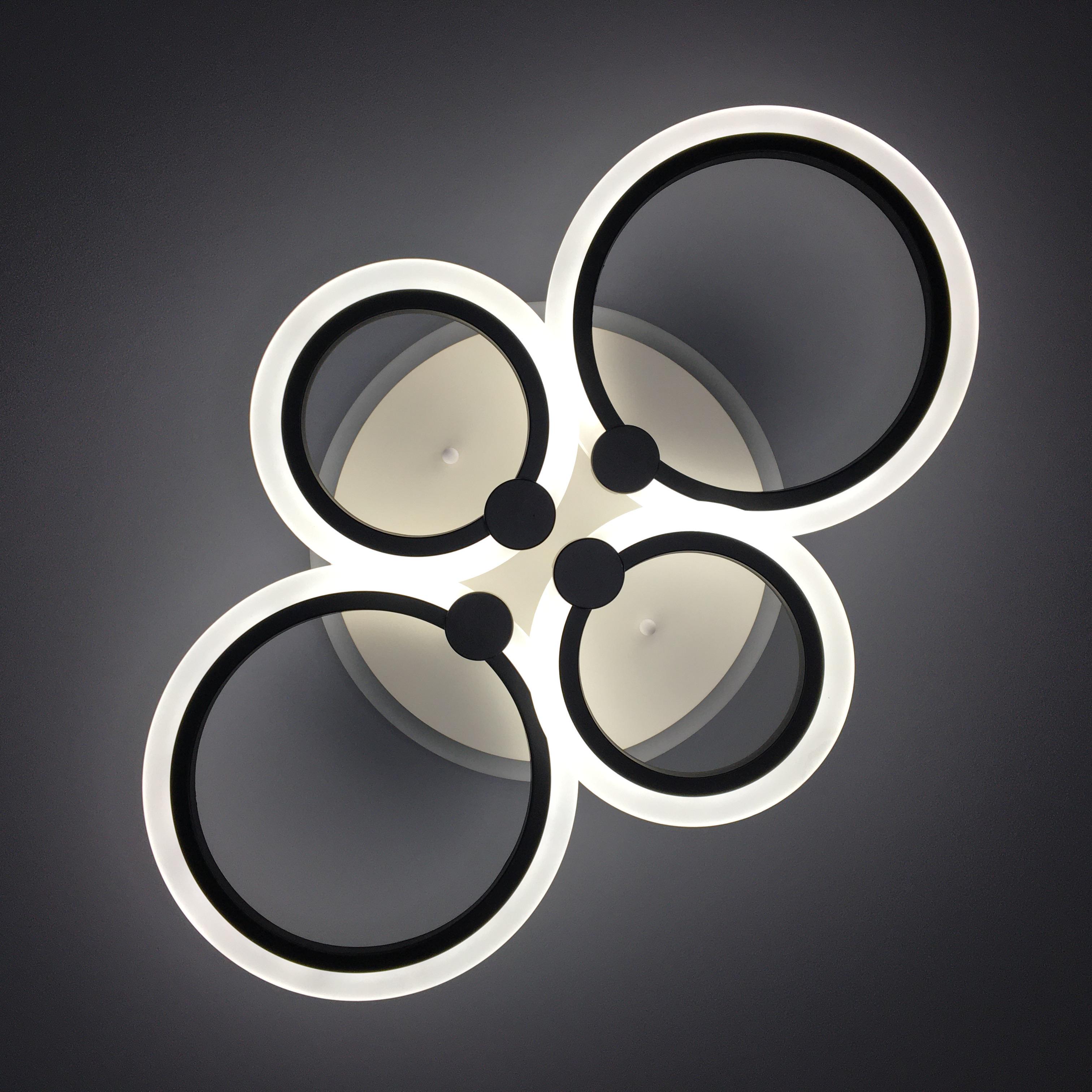 Люстра світлодіодна 517 Light 3color з пультом 78 Вт Чорний (01016) - фото 4 Люстра світлодіодна 517 Light 3color з пультом 78 Вт Чорний (01016) - фото 4