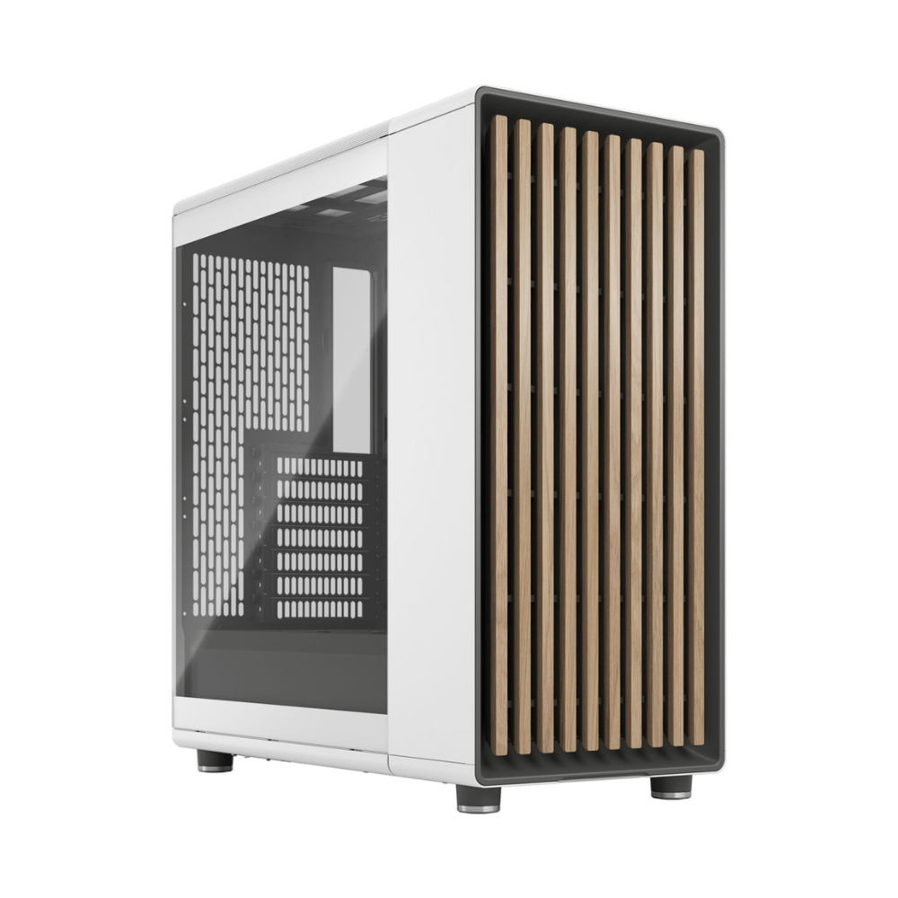 Корпус компьютерный Mid-Tower Fractal Design North с прозрачной боковой панелью TG Clear Tint без БП Chalk White (579828)