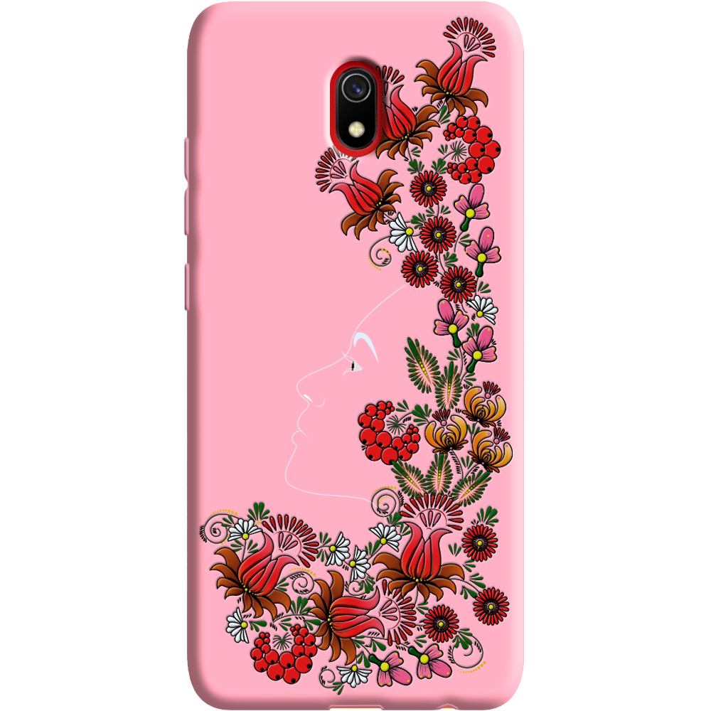 Чехол Boxface Xiaomi Redmi 8A 3D Ukrainian Muse Розовый силикон (38341-bk64-38675)