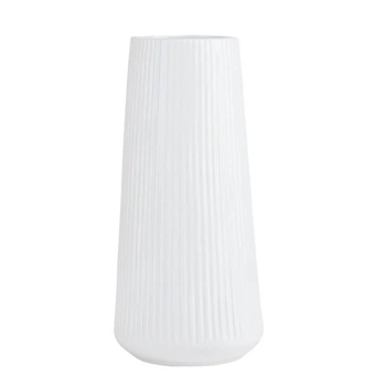 Ваза керамічна 20х10,5 см Білий (RO02492)