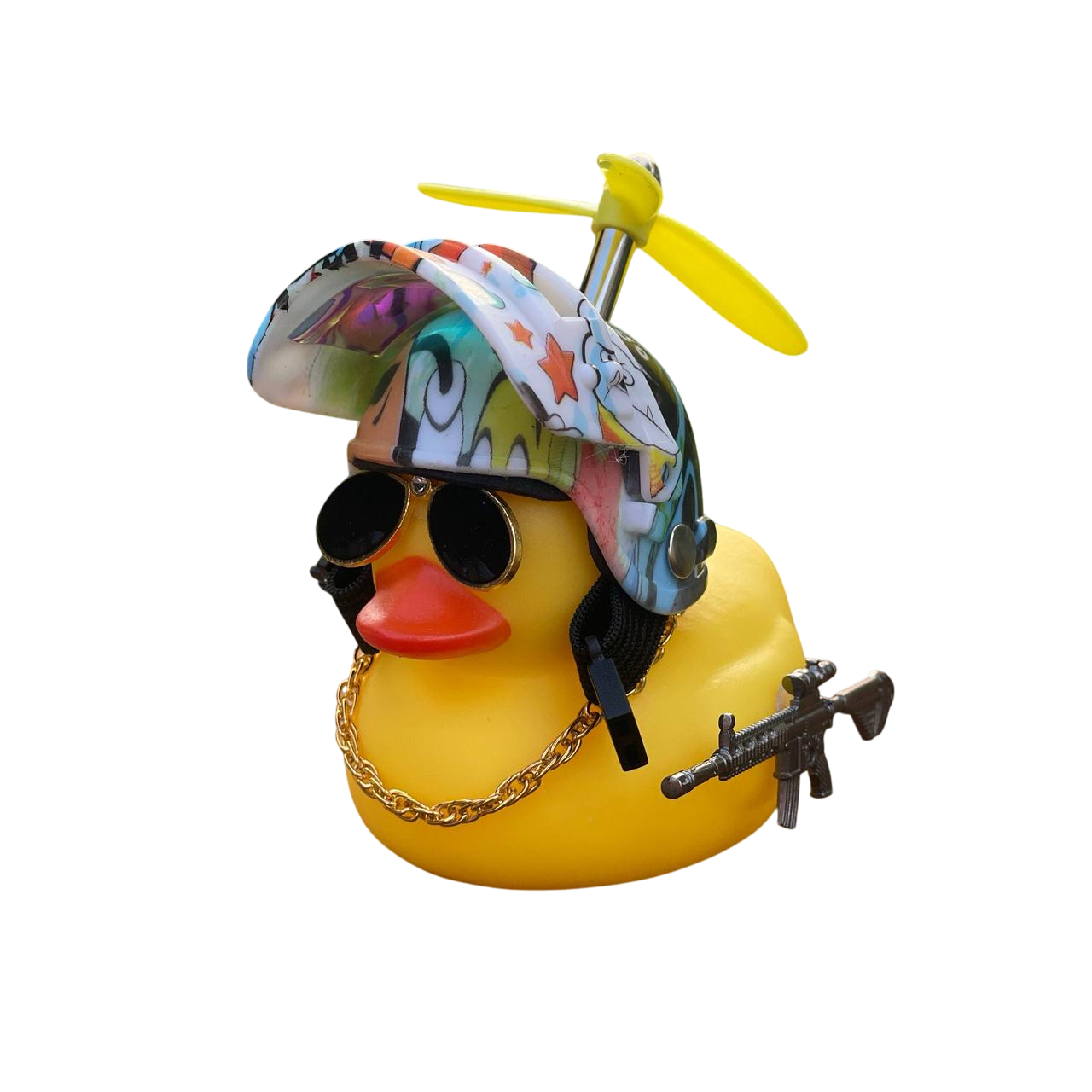 Утка на торпеду в авто с пропеллером в очках Утка на торпеду в авто с пропеллером в очках