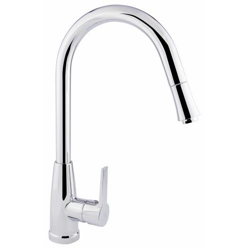 Смеситель для кухни GF CRM S-11-013F с выдвижным изливом (3123)