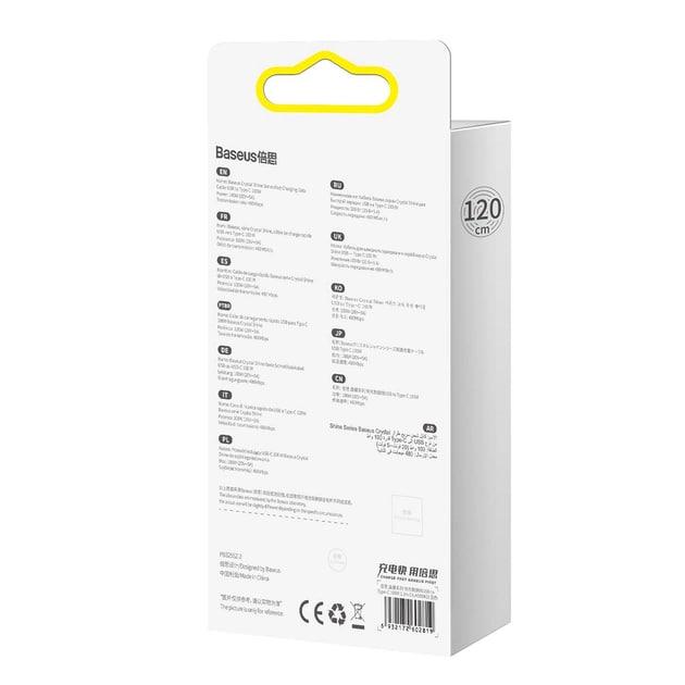 Кабель для швидкого заряджання BASEUS Crystal Shine Series USB Type-C 100 W 5 A 1,2 м Blue (CAJY000403) - фото 13