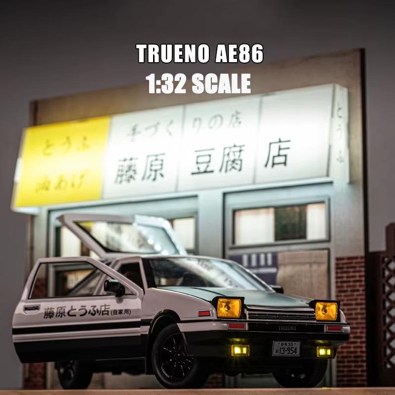 Модель автомобиля TOYOTA Corolla AE86 Sprinter металлическая на батарейках 1:32 (1282) - фото 9