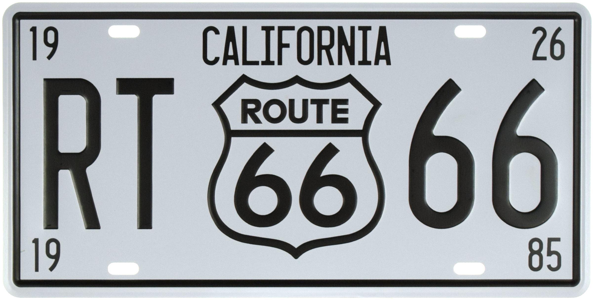 Табличка металлическая Калифорния/California RT 66 15x30 см