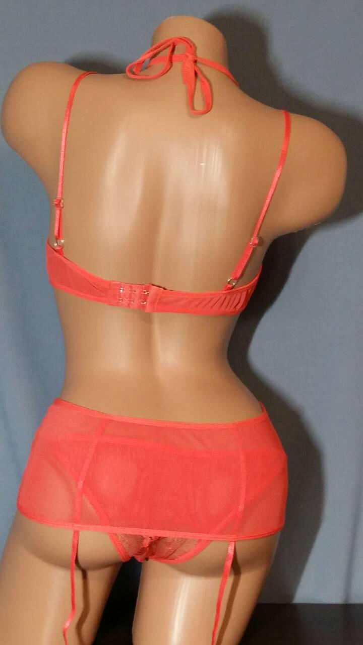 Комплект білизни з поясом S Червоний (Н-0665-К) - фото 6 Комплект білизни з поясом S Червоний (Н-0665-К) - фото 6