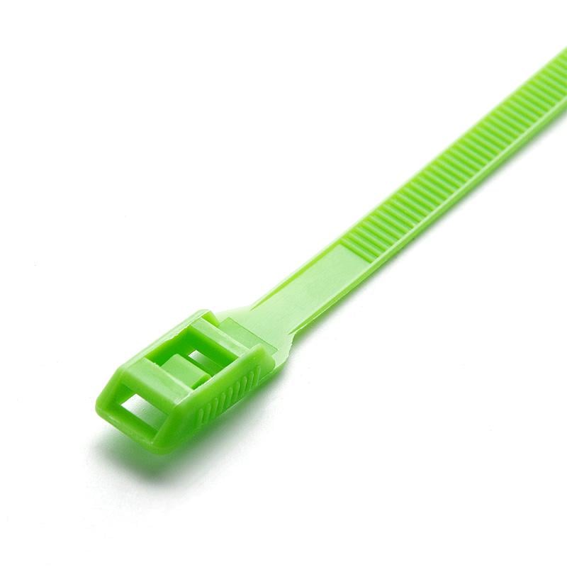 Хомут кабельний пластиковий Apro з низьким профілем замку 8x400 мм 100 шт. Салатовий (2014)