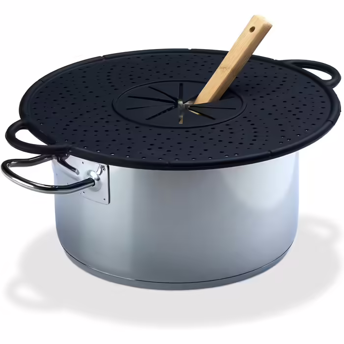 Крышка силиконовая Relaxdays с защитой от выкипания 31 см Черный (2668397) Крышка силиконовая Relaxdays с защитой от выкипания 31 см Черный (2668397)